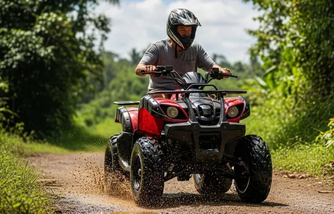 ATV quad bike jungle trail ride near Ubud Bali private adventure